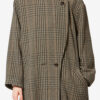 Manteau long en laine vierge à carreaux Prince de Galles Renée