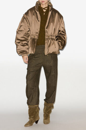 Manteau matelassé en satin Dastyni