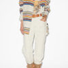 Manteau oversize en laine rayée Dayvi