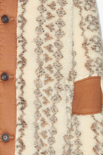 Manteau réversible imprimé style shearling Madeo