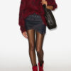 Mickaella Pull long en mohair brodé