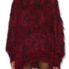 Mickaella Pull long en mohair brodé