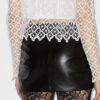 Mini-jupe en cuir drapé Chani Mini-jupe en cuir drapé Chani