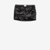 Mini-jupe en cuir drapé Chani Mini-jupe en cuir drapé Chani