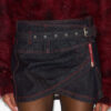 Mini-jupe en denim drapé Siyen Mini-jupe en denim drapé Siyen