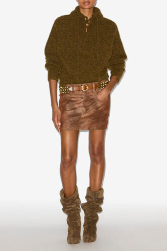 Mini-jupe en simili cuir Kimmy