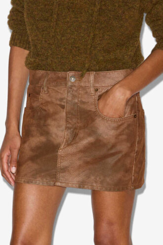 Mini-jupe en simili cuir Kimmy