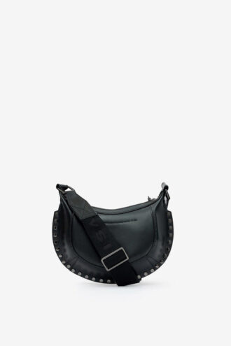 Mini sac à bandoulière en cuir grainé Moon