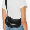 Mini sac à bandoulière en cuir grainé Moon Mini sac à bandoulière en cuir grainé Moon
