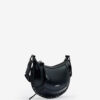 Mini sac à bandoulière en cuir grainé Moon Mini sac à bandoulière en cuir grainé Moon