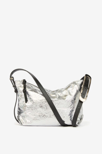 Mini sac Leyden en cuir d&rsquo;agneau métallisé