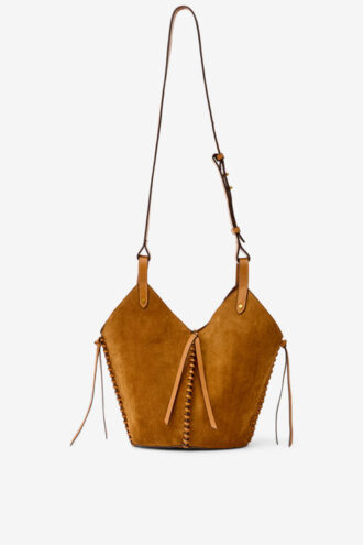 Mini sac seau en cuir suédé Tampa