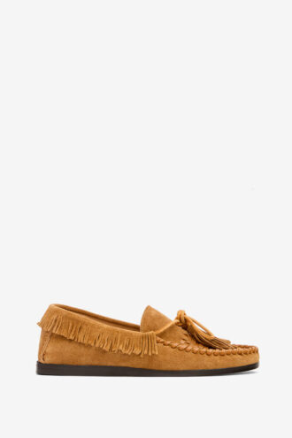 Mocassins en cuir à franges Fitza