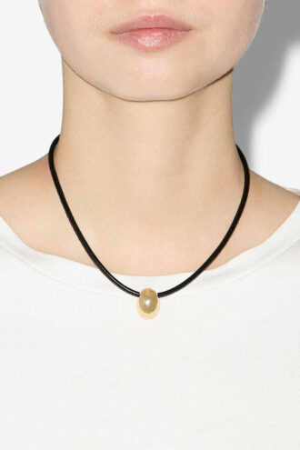 Nouveau collier Crescent avec perle
