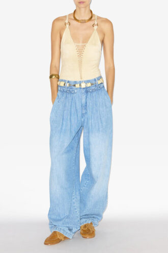 Pantalon ample froncé Inaya