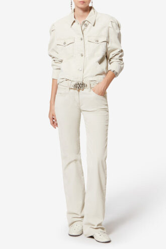 Pantalon bootcut en velours côtelé délavé Kelly