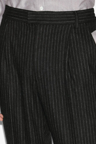 Pantalon de costume en laine rayé Flavien