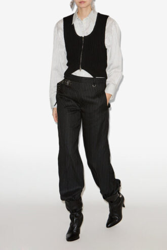 Pantalon de costume en laine vierge Noanne