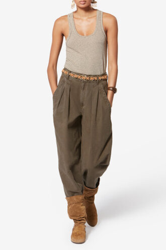 Pantalon de travail fluide en coton et lin Nadine Pantalon de travail fluide en coton et lin Nadine