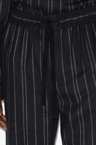 Pantalon en coton rayé Isaki