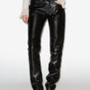 Pantalon en cuir à coupe droite Chazia Pantalon en cuir à coupe droite Chazia