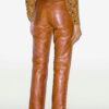 Pantalon en cuir lacé Cyerra