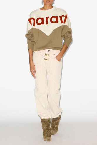 Pantalon en denim taille haute Brinley Pantalon en denim taille haute Brinley