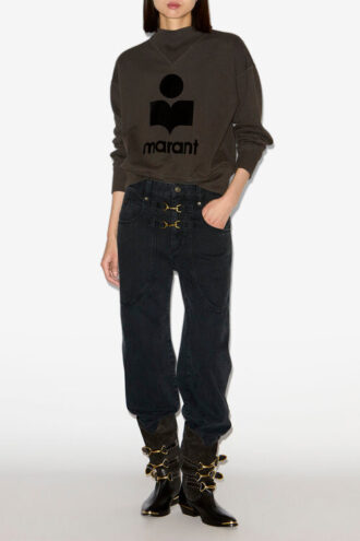 Pantalon en denim taille haute Brinley Pantalon en denim taille haute Brinley