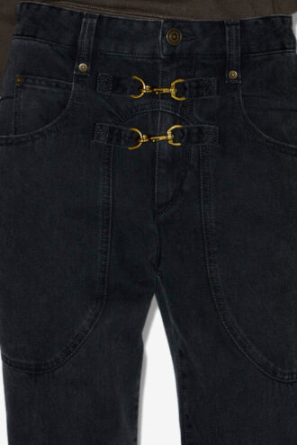 Pantalon en denim taille haute Brinley Pantalon en denim taille haute Brinley