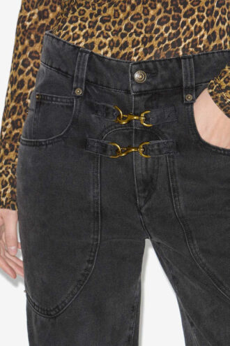 Pantalon en denim taille haute Brinley Pantalon en denim taille haute Brinley