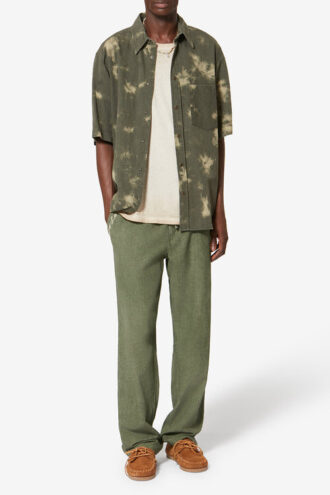 Pantalon en gaze de coton brodé Zabel