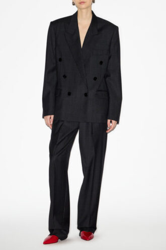 Pantalon en laine à carreaux Glen plissé Liska Pantalon en laine à carreaux Glen plissé Liska