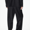 Pantalon en laine à carreaux Glen plissé Liska