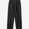 Pantalon en laine à carreaux Glen plissé Liska
