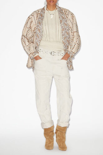 Pantalon en velours côtelé taille basse Lois