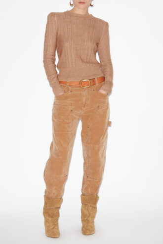Pantalon en velours côtelé taille basse Lois
