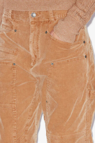 Pantalon en velours côtelé taille basse Lois