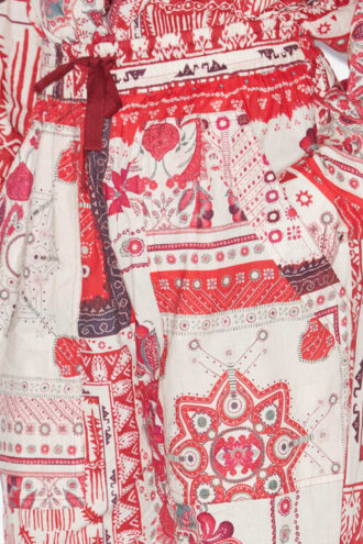 Pantalon en voile de coton imprimé bandana Fedora