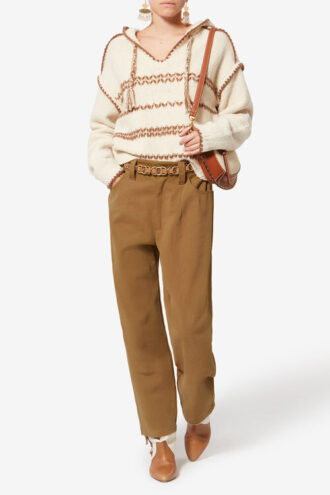 Pantalon large en toile de coton twill Opalyna