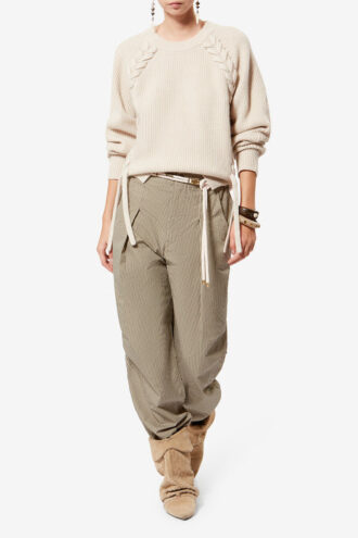 Pantalon large à rayures en coton Ceryne
