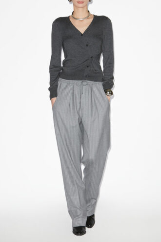 Pantalon Liska en laine vierge rayée Pantalon Liska en laine vierge rayée