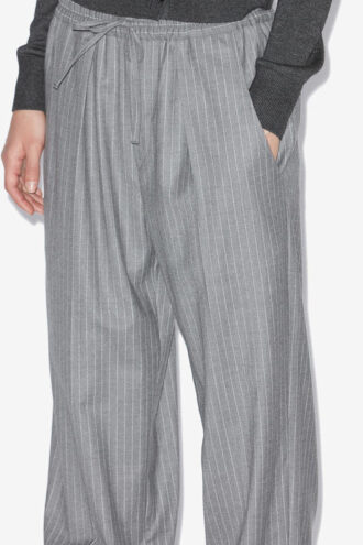 Pantalon Liska en laine vierge rayée Pantalon Liska en laine vierge rayée