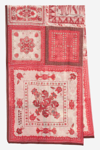 Pareo en coton et soie imprimé bandana Luana