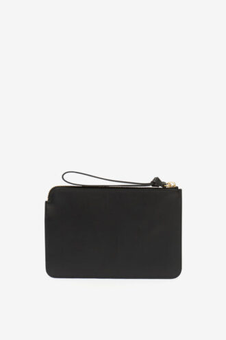 Pochette plate en cuir