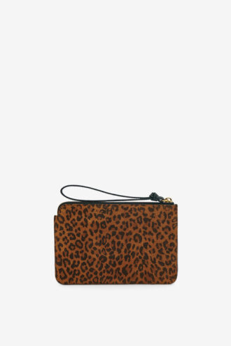 Pochette plate en cuir