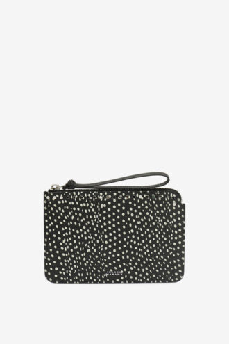 Pochette plate en cuir imprimé