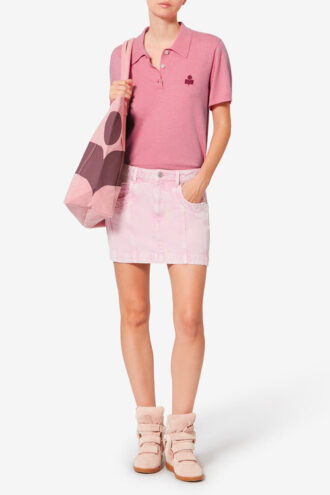 Polo en coton et laine mélangés Althea avec logo