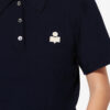 Polo en coton et laine mélangés Althea avec logo Polo en coton et laine mélangés Althea avec logo