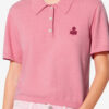 Polo en coton et laine mélangés Althea avec logo Polo en coton et laine mélangés Althea avec logo