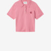 Polo en coton et laine mélangés Althea avec logo Polo en coton et laine mélangés Althea avec logo
